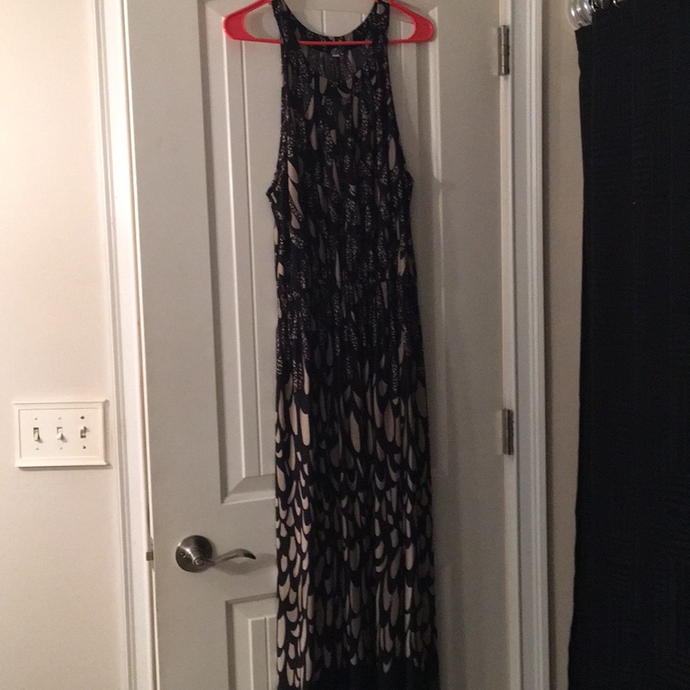 Black/Tan summer maxi dress